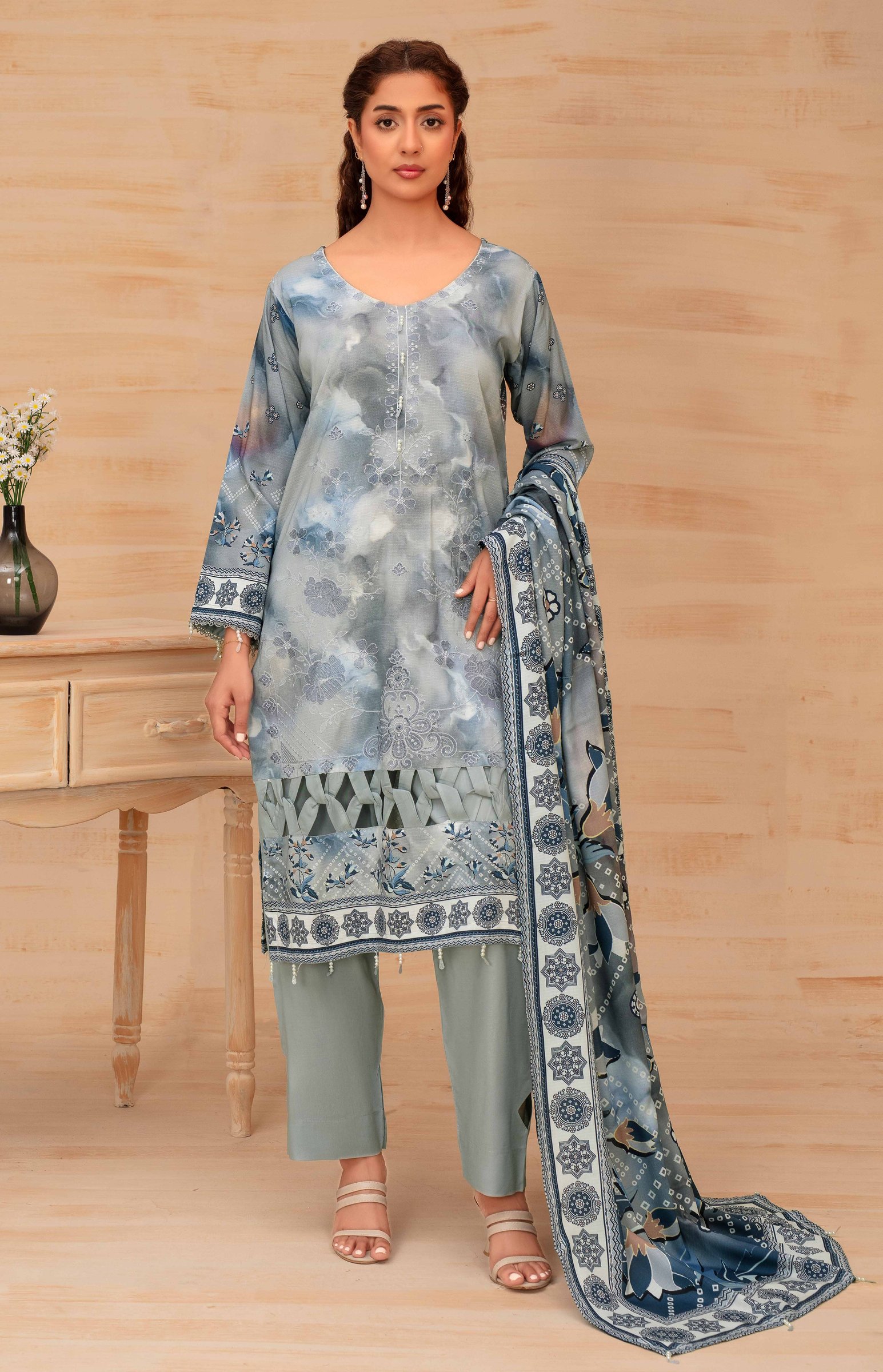 Azura Batik 8301 - Grey Blue